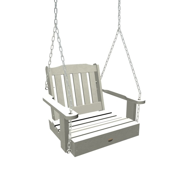 Highwood Usa Lehigh Single Seat Swing Outdoor Furniture for Patio, Backyard, Garden AD-PORL3-WHE - main